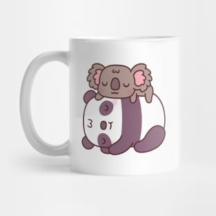 Cute Sleeping Panda And Koala Bear Mug